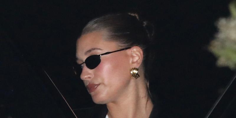 Hailey Bieber seen leaving Nobu in July.