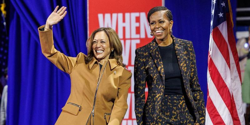 Michelle Obama and Kamala Harris campaign in Michigan