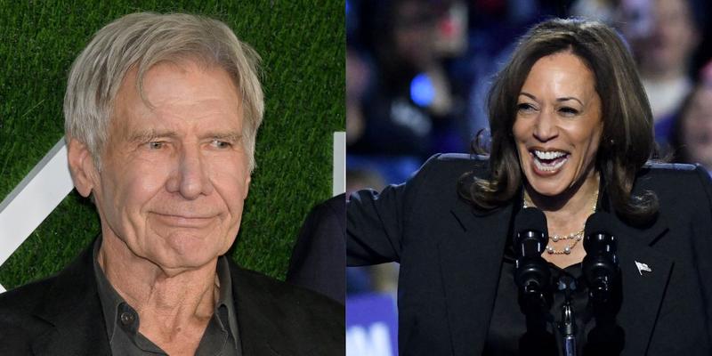 Harrison Ford (left) Kamala Harris (right)