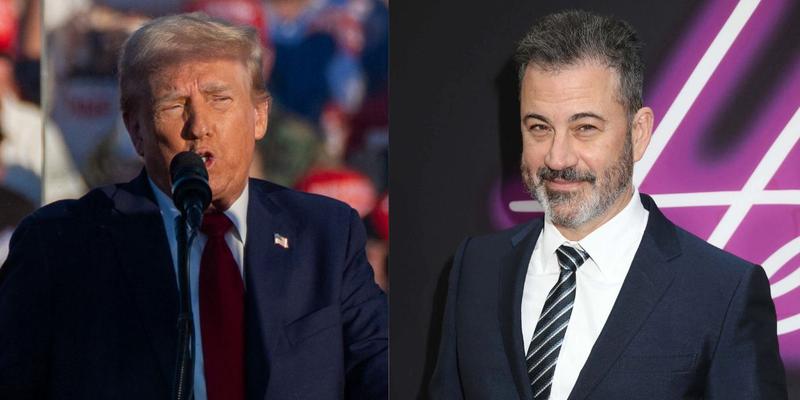 Donald Trump, Jimmy Kimmel photo collage