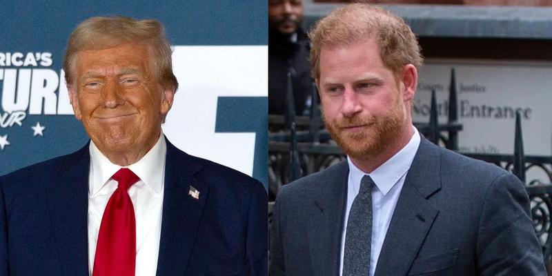 Donald Trump, Prince Harry photo collage