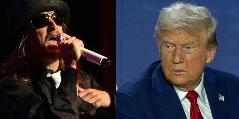 Kid Rock (left) Donald Trump (right)