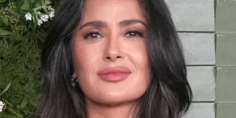 Salma Hayek smiles close up