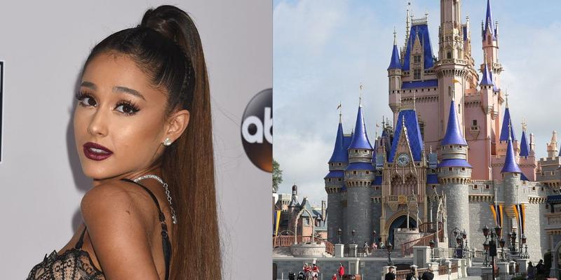 Ariana Grande (left) Magic Kingdom (right)