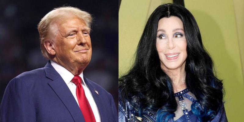 Donald Trump, Cher photo collage