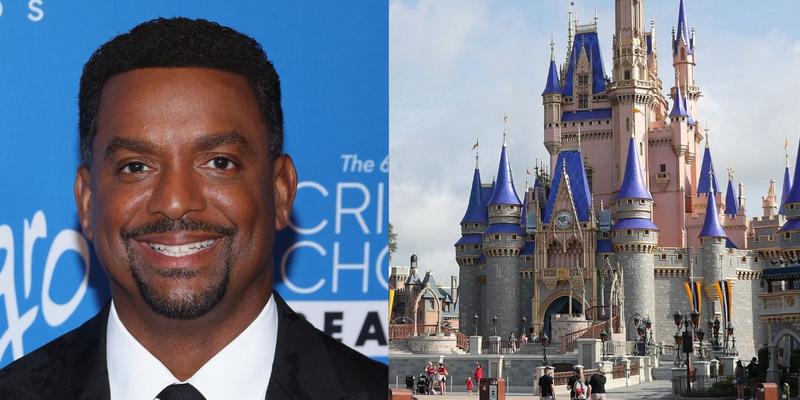 Alfonso Ribeiro (left) Cinderella Castle (right)