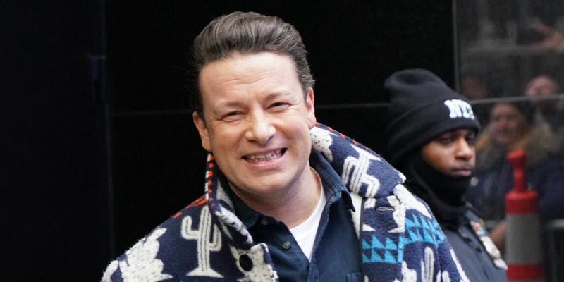 Jamie Oliver is seen outside Good Morning America.