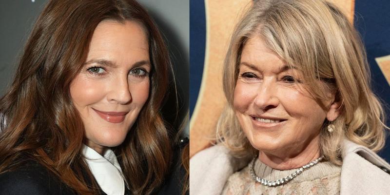 Drew Barrymore (left) Martha Stewart (right)