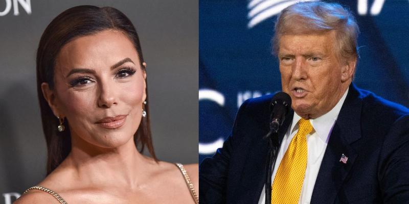 Eva Longoria (left) Donald Trump (right)