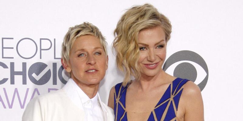 Ellen DeGeneres and Portia de Rossi at the 41st Annual People's Choice Awards