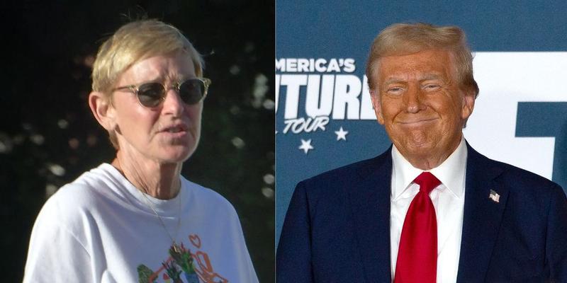 Ellen DeGeneres, Donald Trump photo collage