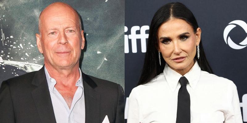 Bruce Willis, Demi Moore, photo collage