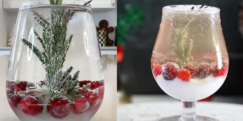 Snow globe cocktails