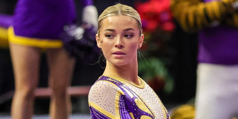 December 16, 2024: LSU's Olivia ''Livvy'' Dunne performs her floor routine during LSU's Gym 101 Open Mike Night at the Pete Maravich Assembly Center in Baton Rouge, LA. Jonathan Mailhes/CSM (Credit Image: © Jonathan Mailhes/Cal Sport Media) Newscom/(Mega Agency TagID: csmphotothree334106.jpg) [Photo via Mega Agency]