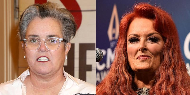 A photo collage of Rosie O'Donnell and Wynonna Judd