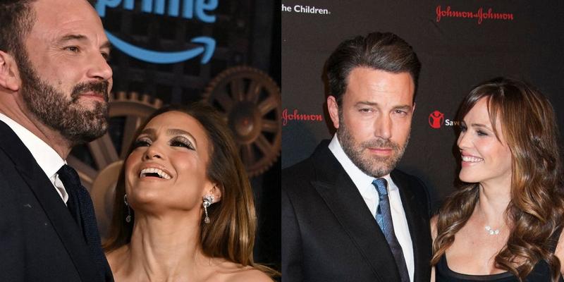 Ben Affleck and Jennifer Lopez (left) Ben Affleck and Jennifer Gardner (right)