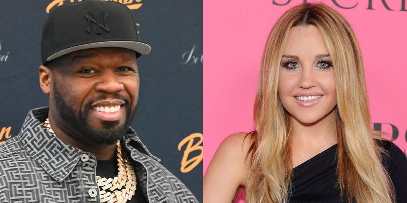 50 Cent (left) Amanda Bynes (right)