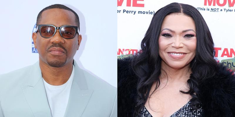 A photo collage of Duane Martin and Tisha Campbell