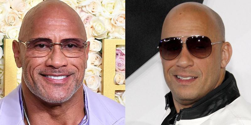 Dwayne Johnson (left) Vin Diesel (right)