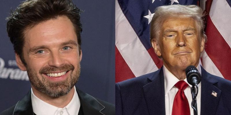 Sebastian Stan (left) Donald Trump (right)