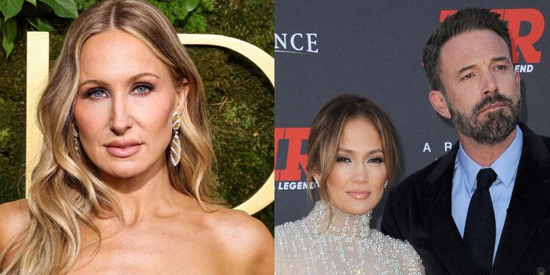 Nikki Glaser (left) J Lo and Ben Affleck (right)