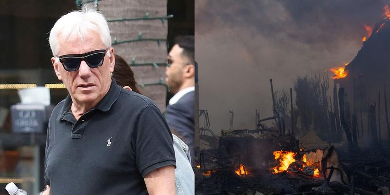 James Woods, Pacific Palisades Wildfire photo collage