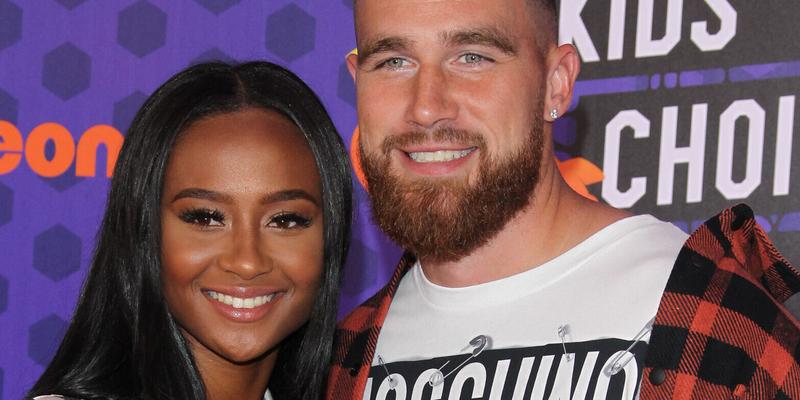 Travis Kelce and Kayla Nicole at 2018 Kids' Choice Sports Awards