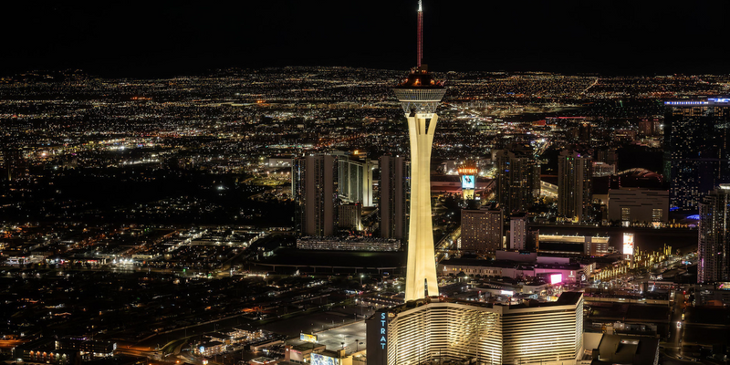 Aerial view of Las Vegas on a Maverick Helicopter flight