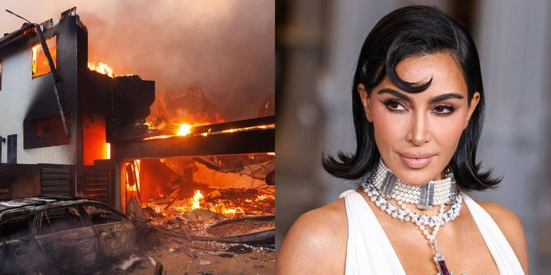 Wildfires, Kim Kardashian photo collage