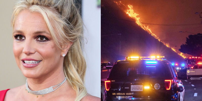 Britney Spears Forced To Evacuate, Stay In Hotel Amid Wildfires