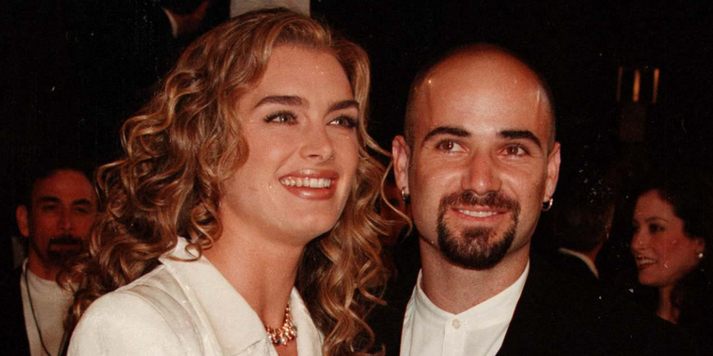 Brooke Shields and Andre Agassi