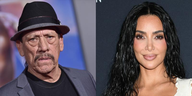 A photo collage of Danny Trejo and Kim Kardashian