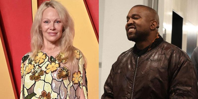 Pamela Anderson, Kanye West, photo collage