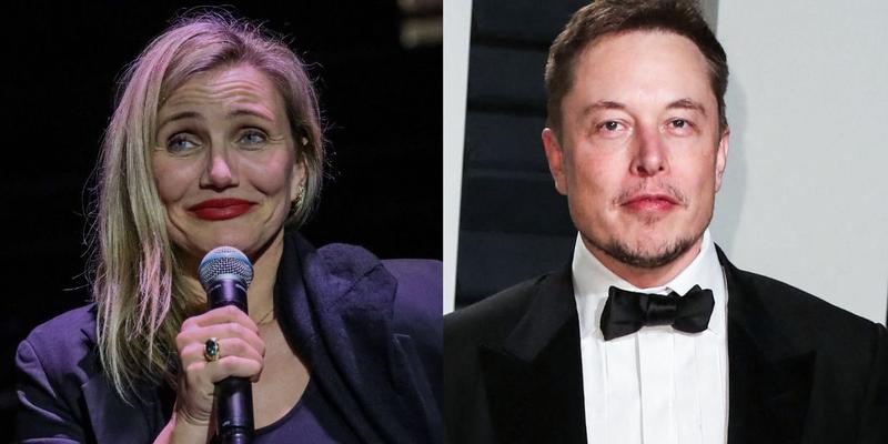 Cameron Diaz, Elon Musk photo collage