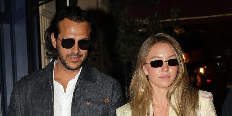 Sydney Sweeney and Jonathan Davino hand in hand after a romantic dinner in an Italian restaurant in Paris