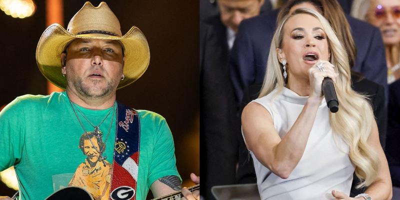 Jason Aldean (left) Carrie Underwood (right)