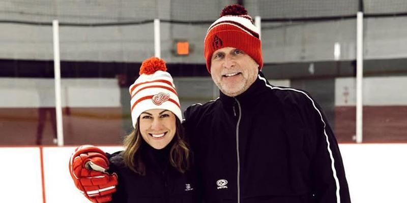 Dave Coulier and Melissa Coulier out skating