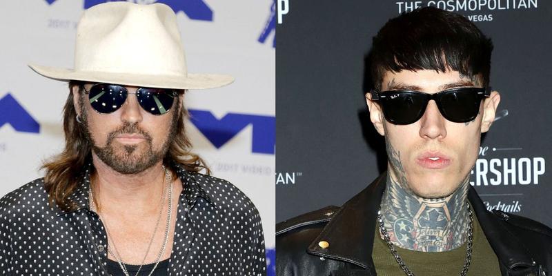 Billy Ray Cyrus (left) Trace Cyrus (right)