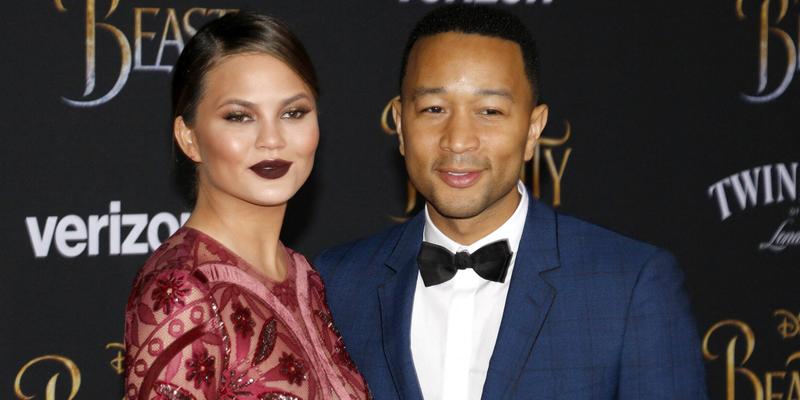 Chrissy Teigen and John Legend at Los Angeles premiere of And The Beast' - Arrivals