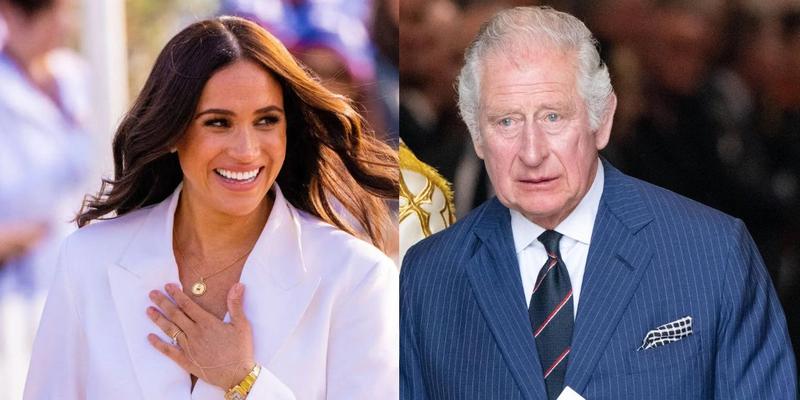 Meghan Markle, King Charles photo collage