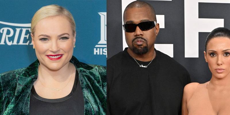 Meghan McCain (left) Kanye West and Bianca Censori (right)