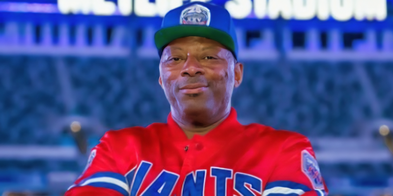 Carl Banks in front of MetLife Stadium