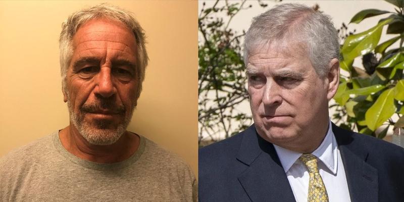 Jeffrey Epstein, Prince Andrew photo collage