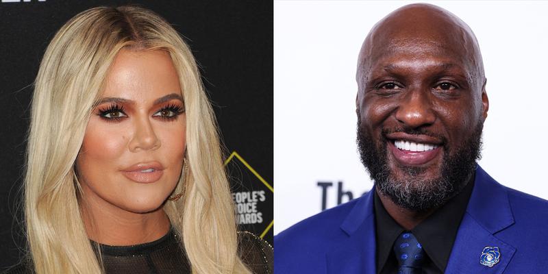 A photo collage of Khloé Kardashian and Lamar Odom