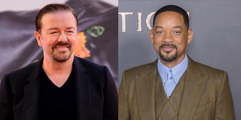 Ricky Gervais, Will Smith photo collage