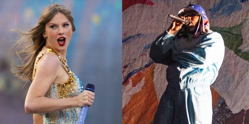 Taylor Swift (left) Kendrick Lamar (right)