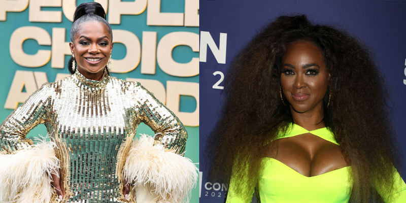 Side by side of Kenya Moore and Kandi Burruss from "Real Housewives of Atlanta."