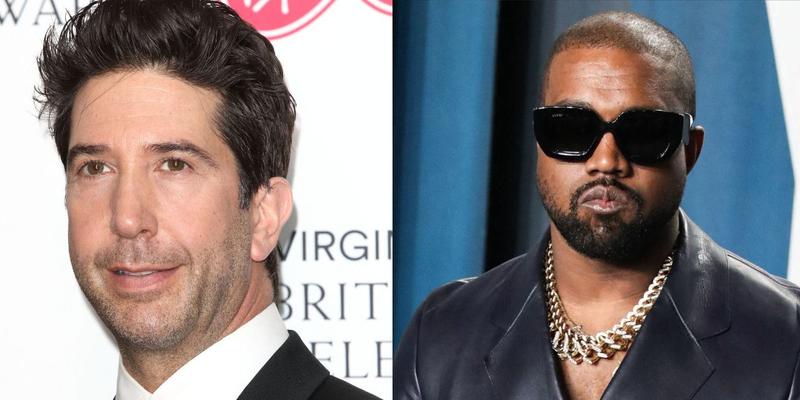 David Schwimmer (left) Kanye West (right)