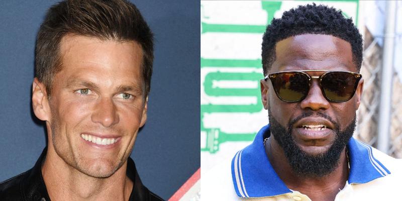 Tom Brady (left) Kevin Hart (right)