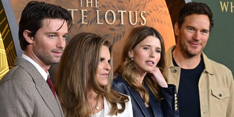 Patrick Schwarzenegger and family at the White Lotus Season 3 Premiere